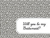 Front View Thumbnail - Mocha & Ebony Will You Be My Bridesmaid Card - Petal