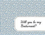 Front View Thumbnail - Pale Blue & Ebony Will You Be My Bridesmaid Card - Petal