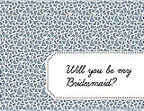 Front View Thumbnail - Platinum & Ebony Will You Be My Bridesmaid Card - Petal