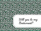 Front View Thumbnail - Pine Green & Ebony Will You Be My Bridesmaid Card - Petal