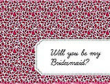Front View Thumbnail - Posie & Ebony Will You Be My Bridesmaid Card - Petal