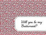 Front View Thumbnail - Papaya & Ebony Will You Be My Bridesmaid Card - Petal