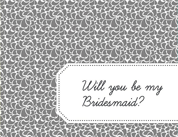 Front View - Quarry & Ebony Will You Be My Bridesmaid Card - Petal