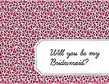 Front View Thumbnail - Rose Quartz & Ebony Will You Be My Bridesmaid Card - Petal