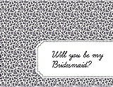 Front View Thumbnail - Shadow & Ebony Will You Be My Bridesmaid Card - Petal