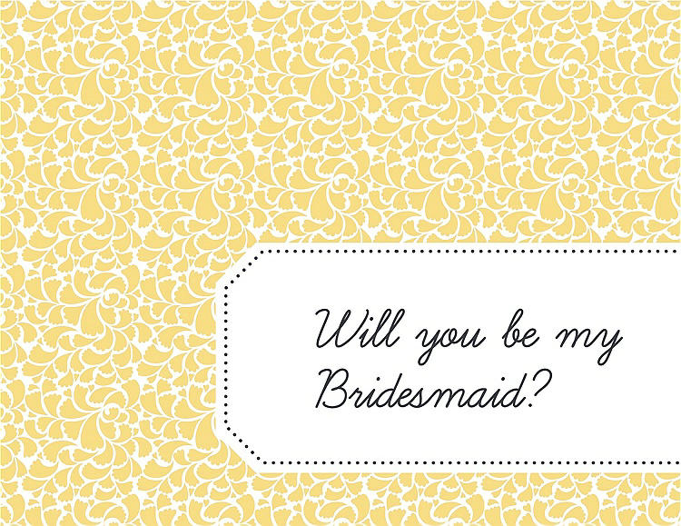 Front View - Sunflower & Ebony Will You Be My Bridesmaid Card - Petal