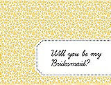 Front View Thumbnail - Sunflower & Ebony Will You Be My Bridesmaid Card - Petal
