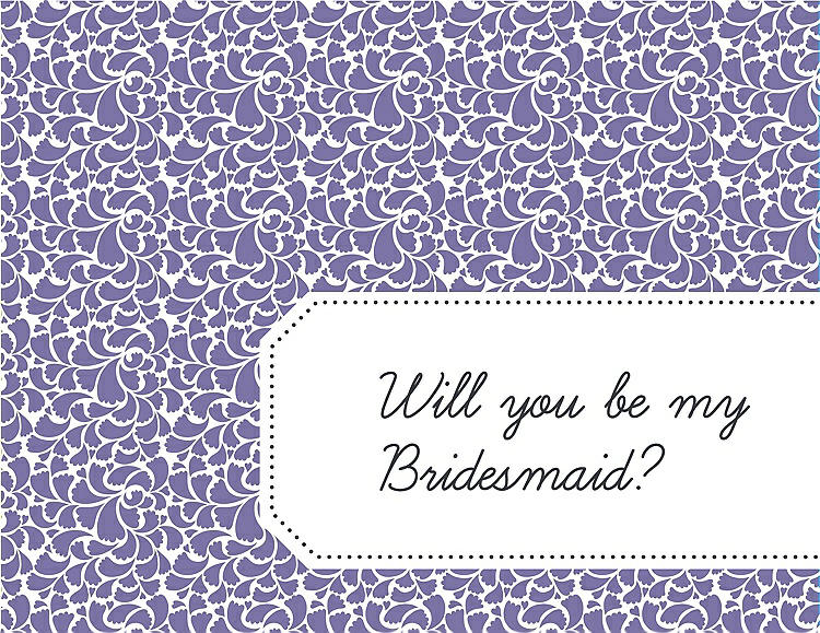 Front View - Tahiti & Ebony Will You Be My Bridesmaid Card - Petal
