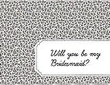Front View Thumbnail - Taupe & Ebony Will You Be My Bridesmaid Card - Petal