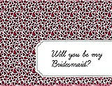 Front View Thumbnail - Valentine & Ebony Will You Be My Bridesmaid Card - Petal