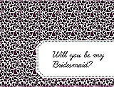 Front View Thumbnail - Wild Berry & Ebony Will You Be My Bridesmaid Card - Petal