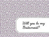Front View Thumbnail - Wood Violet & Ebony Will You Be My Bridesmaid Card - Petal