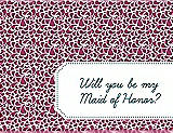 Front View Thumbnail - Berry Twist & Peacock Teal Will You Be My Maid of Honor Card - Petal