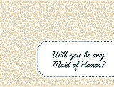 Front View Thumbnail - Corn Silk & Peacock Teal Will You Be My Maid of Honor Card - Petal