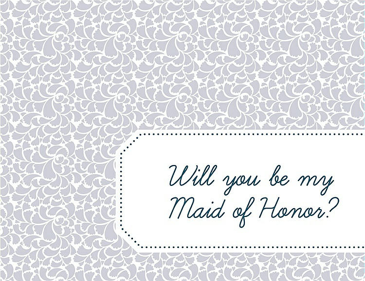 Front View - Dove & Peacock Teal Will You Be My Maid of Honor Card - Petal