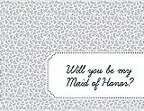 Front View Thumbnail - Dove & Peacock Teal Will You Be My Maid of Honor Card - Petal