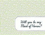 Front View Thumbnail - Honey Dew & Peacock Teal Will You Be My Maid of Honor Card - Petal