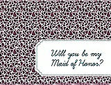 Front View Thumbnail - Plum Raisin & Peacock Teal Will You Be My Maid of Honor Card - Petal