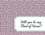 Front View Thumbnail - Rosebud & Peacock Teal Will You Be My Maid of Honor Card - Petal