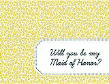 Front View Thumbnail - Snapdragon & Peacock Teal Will You Be My Maid of Honor Card - Petal