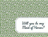 Front View Thumbnail - Appletini & Peacock Teal Will You Be My Maid of Honor Card - Petal