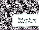 Front View Thumbnail - Aubergine & Peacock Teal Will You Be My Maid of Honor Card - Petal
