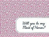 Front View Thumbnail - Begonia & Peacock Teal Will You Be My Maid of Honor Card - Petal