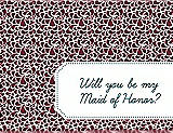Front View Thumbnail - Burgundy & Peacock Teal Will You Be My Maid of Honor Card - Petal