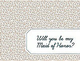 Front View Thumbnail - Cameo & Peacock Teal Will You Be My Maid of Honor Card - Petal