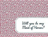 Front View Thumbnail - Carnation & Peacock Teal Will You Be My Maid of Honor Card - Petal