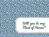 Front View Thumbnail - Cornflower & Peacock Teal Will You Be My Maid of Honor Card - Petal