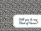 Front View Thumbnail - Chocolate & Peacock Teal Will You Be My Maid of Honor Card - Petal