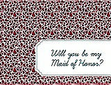Front View Thumbnail - Claret & Peacock Teal Will You Be My Maid of Honor Card - Petal
