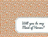 Front View Thumbnail - Clementine & Peacock Teal Will You Be My Maid of Honor Card - Petal