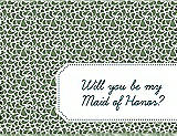Front View Thumbnail - Clover & Peacock Teal Will You Be My Maid of Honor Card - Petal