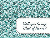 Front View Thumbnail - Capri & Peacock Teal Will You Be My Maid of Honor Card - Petal
