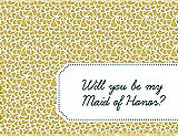 Front View Thumbnail - Daffodil & Peacock Teal Will You Be My Maid of Honor Card - Petal