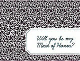 Front View Thumbnail - Eggplant & Peacock Teal Will You Be My Maid of Honor Card - Petal
