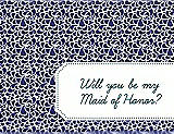 Front View Thumbnail - Electric Blue & Peacock Teal Will You Be My Maid of Honor Card - Petal