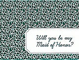 Front View Thumbnail - Emerald & Peacock Teal Will You Be My Maid of Honor Card - Petal