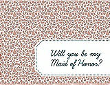 Front View Thumbnail - Fresco & Peacock Teal Will You Be My Maid of Honor Card - Petal