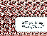 Front View Thumbnail - Fiesta & Peacock Teal Will You Be My Maid of Honor Card - Petal