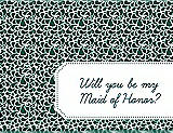 Front View Thumbnail - Hunter Green & Peacock Teal Will You Be My Maid of Honor Card - Petal