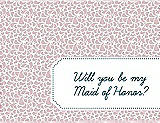 Front View Thumbnail - Ice Pink & Peacock Teal Will You Be My Maid of Honor Card - Petal