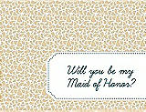 Front View Thumbnail - Ice Yellow & Peacock Teal Will You Be My Maid of Honor Card - Petal