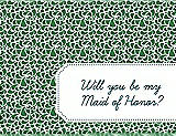 Front View Thumbnail - Ivy & Peacock Teal Will You Be My Maid of Honor Card - Petal