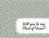 Front View Thumbnail - Kiwi & Peacock Teal Will You Be My Maid of Honor Card - Petal