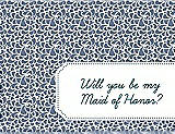 Front View Thumbnail - Larkspur Blue & Peacock Teal Will You Be My Maid of Honor Card - Petal