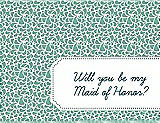 Front View Thumbnail - Meadow & Peacock Teal Will You Be My Maid of Honor Card - Petal
