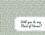 Front View Thumbnail - Mermaid & Peacock Teal Will You Be My Maid of Honor Card - Petal